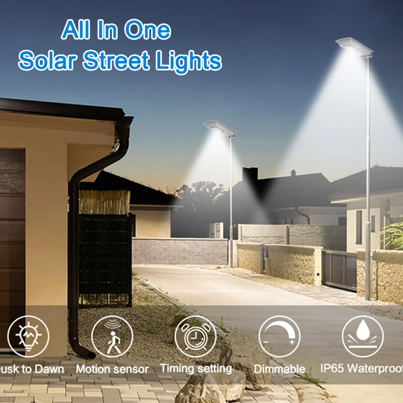 All in One LED Solar Street Light Dusk to Dawn thumbnail 8