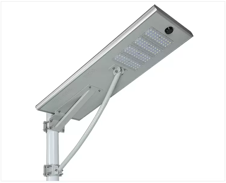 Integrated solar street light detail