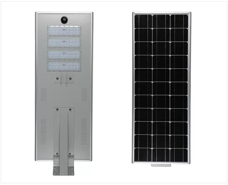 Integrated solar street light detail