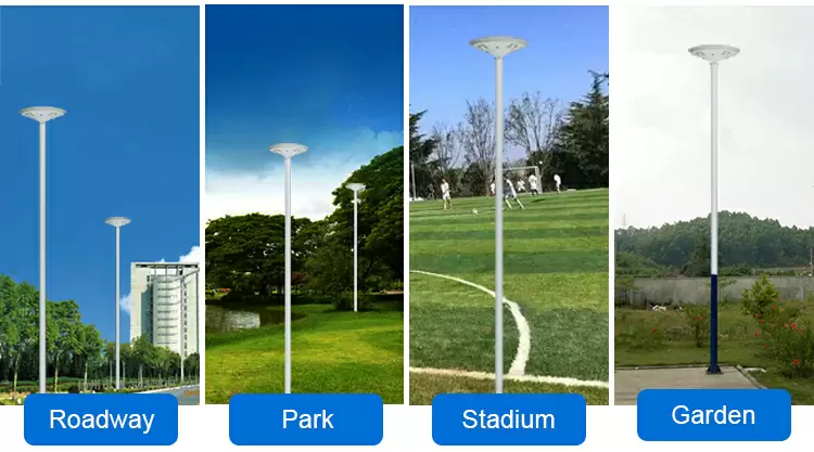 UFO outdoor waterproof motion sensor led solar garden light 40w 50w detail