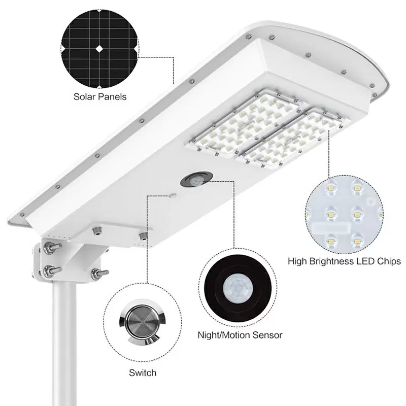 aluminum alloy motion sensor solar lights outdoor pathway thumbnail 4