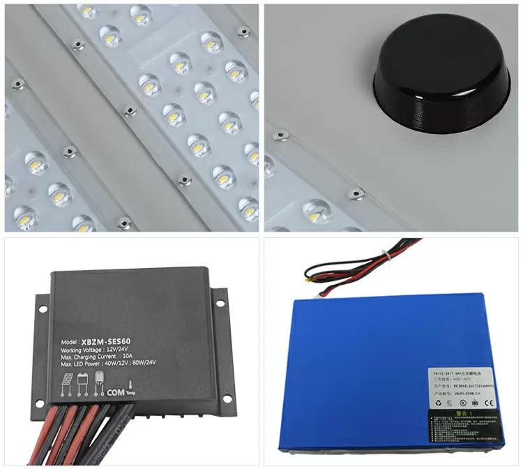 All in one solar street light detail