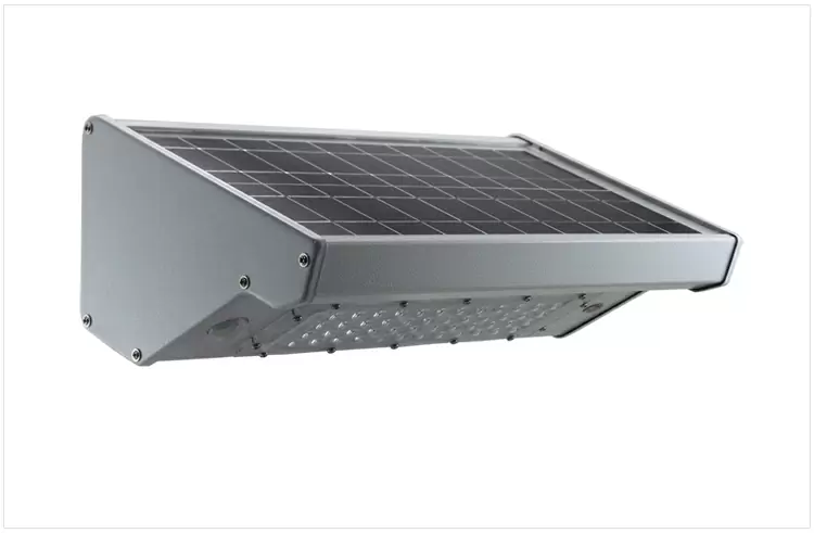 Integrated solar wall lights outdoor detail