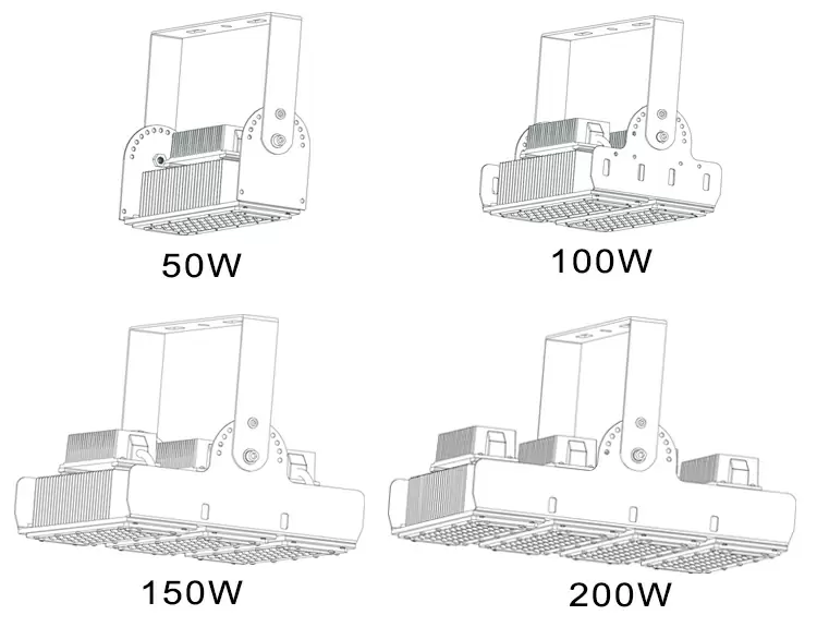 M2-150W led flood light fixtures detail