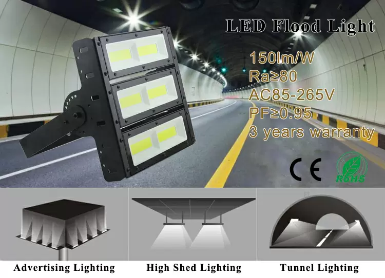 High power 150lmw cob outdoor ip66 led tunnel light fixtures 150w detail