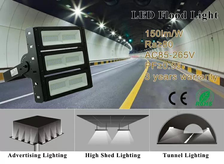 High power smd adjustable outdoor led wall mount security flood lights 150 watt detail
