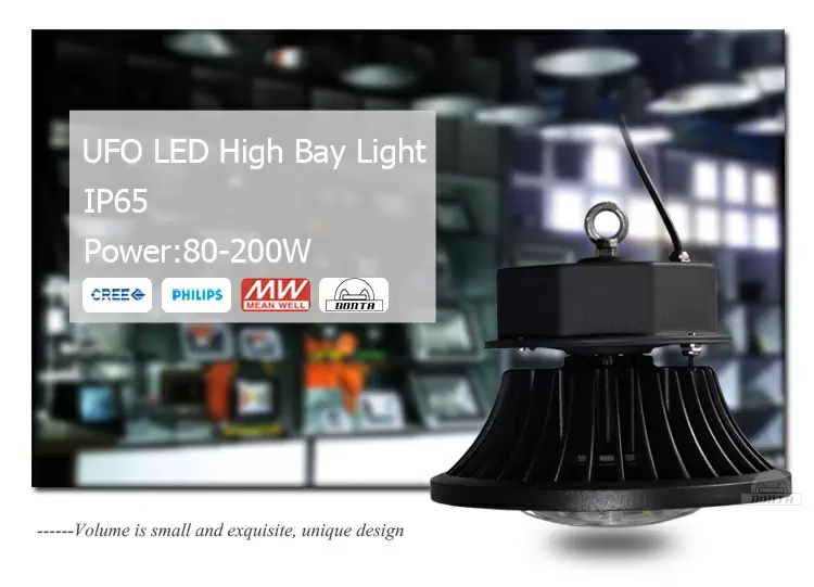 High lumen ip65 outdoor waterproof 100w 150w 200w ufo led high bay light detail
