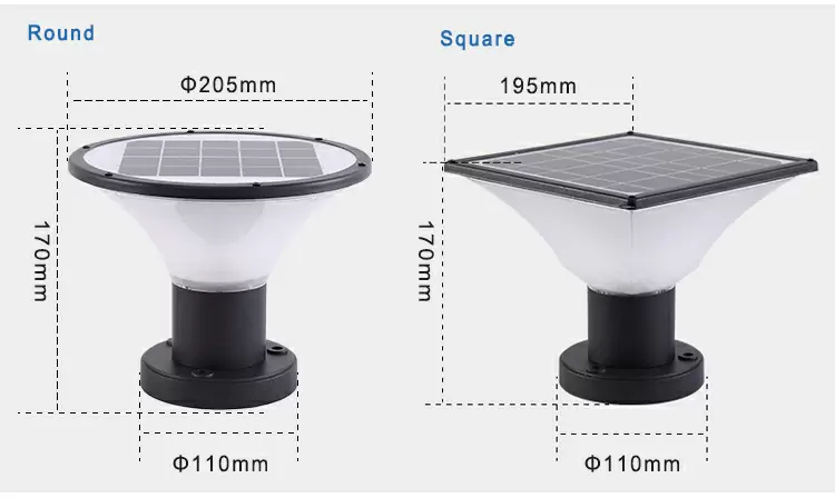 Solar Pillar Light detail