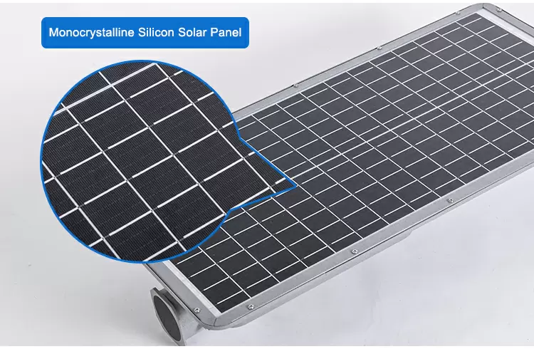 Solar powered street lights detail