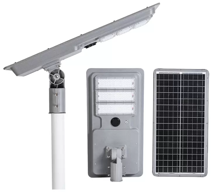Solar powered street lights detail