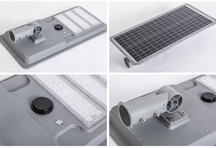 Solar powered street lights detail