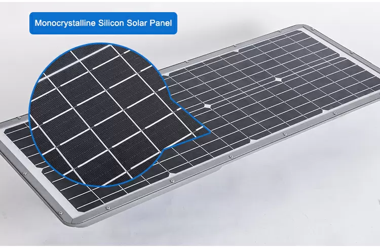 Solar parking lot lights detail