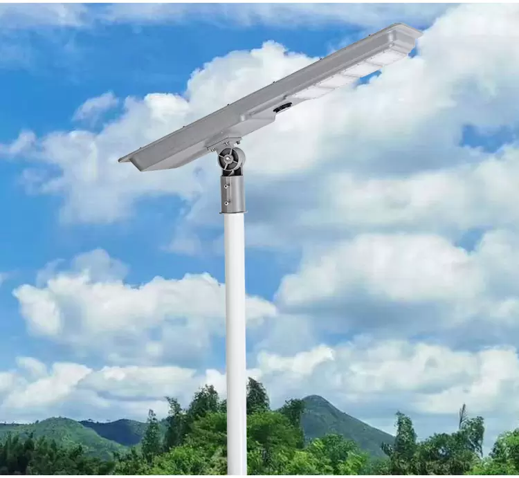 Solar parking lot lights detail