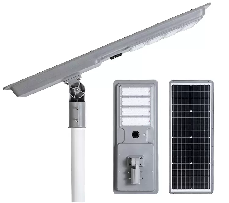 Solar parking lot lights detail