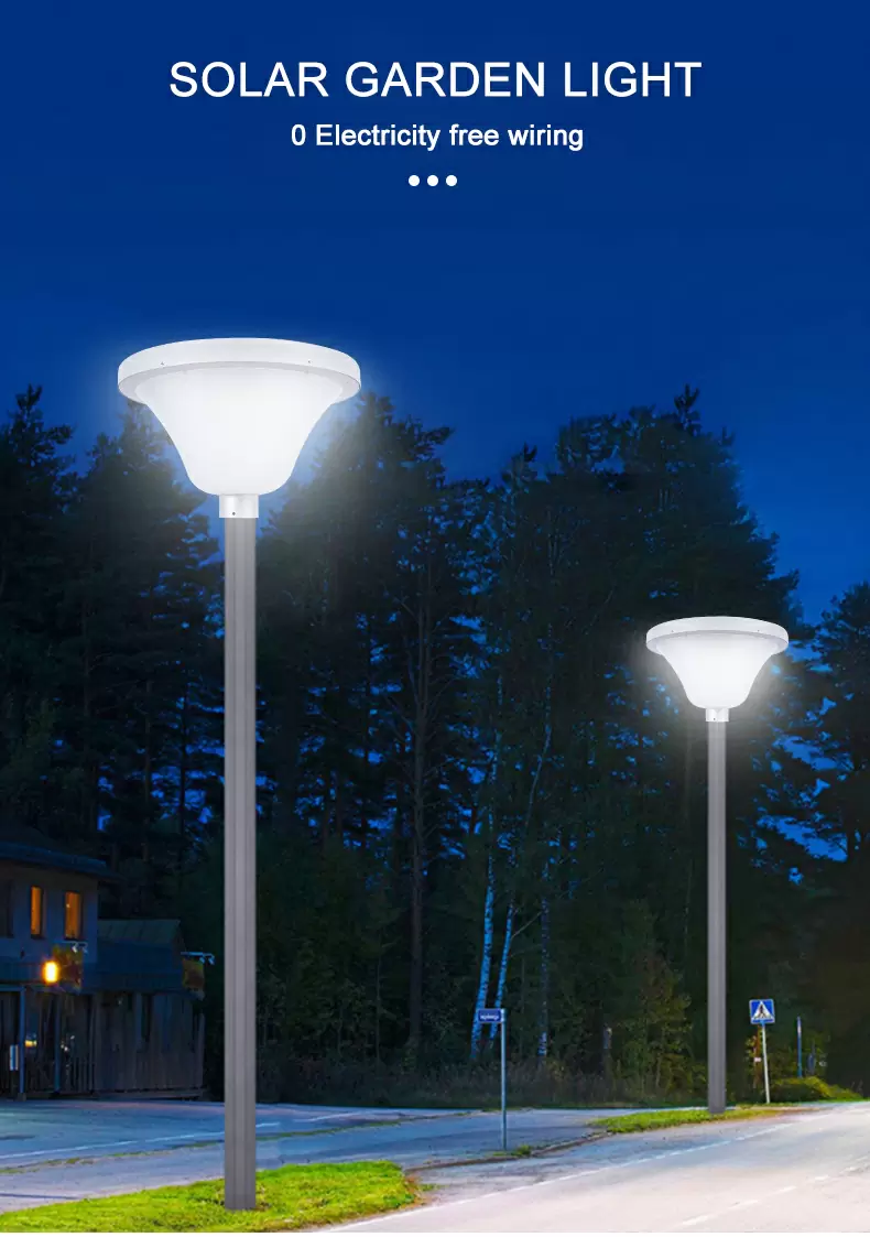 Garden lights solar powered detail