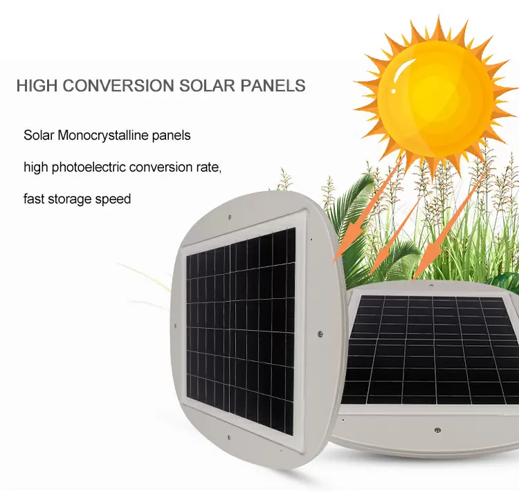 Solar garden lamp detail
