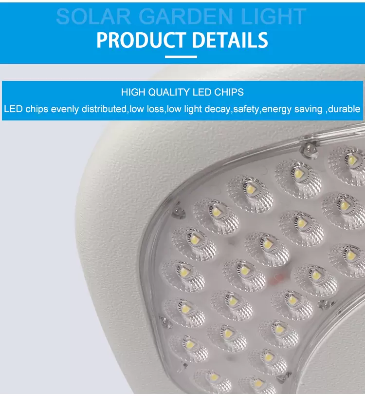 Solar garden lamp detail