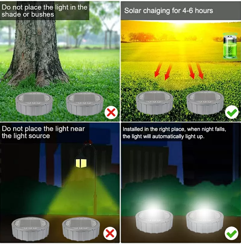 Solar underground light detail