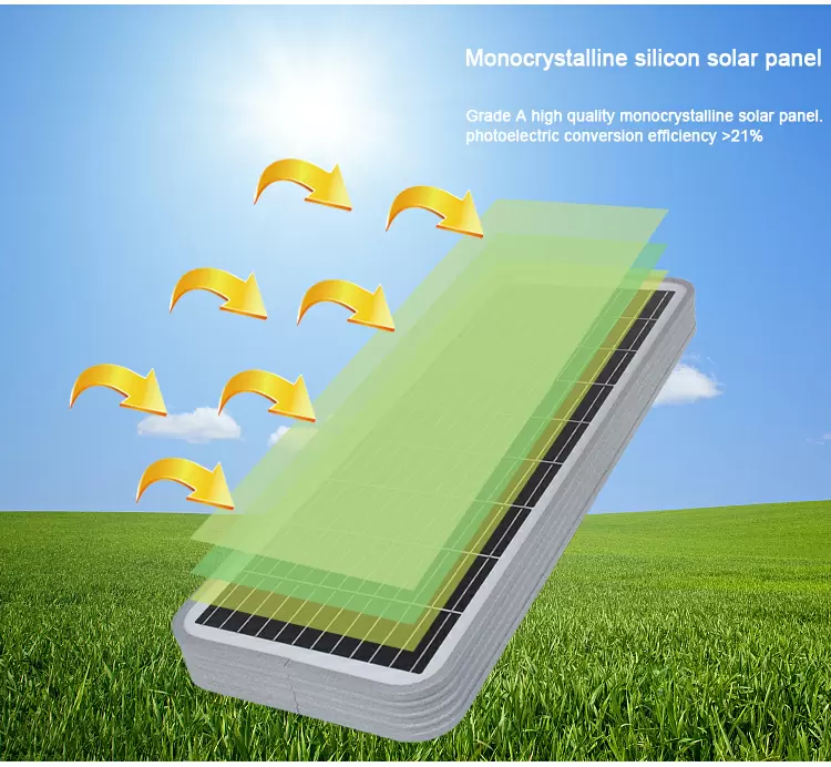 Solar powered led street light detail