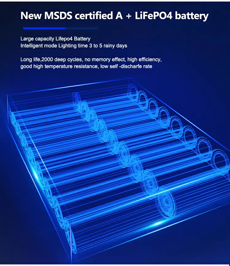 Solar powered led street light detail