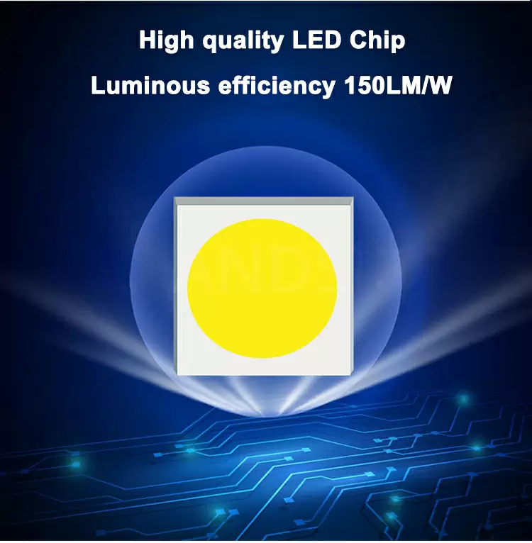 Solar powered led street light detail