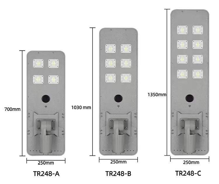 Solar powered led street light detail