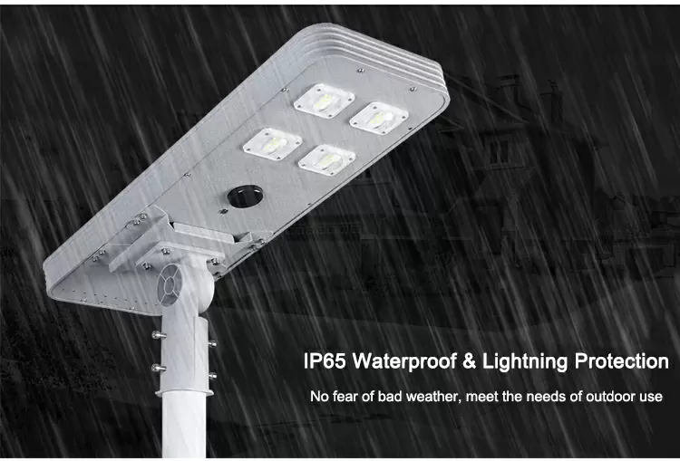 Solar powered led street light detail