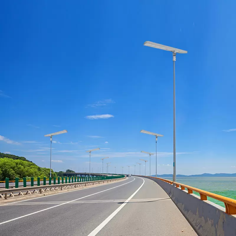 Solar powered led street light detail