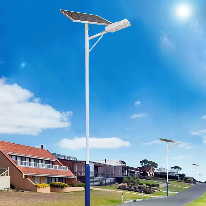 BY All in two solar street light detail