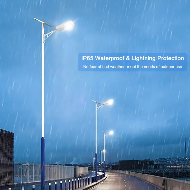 BY All in two solar street light detail