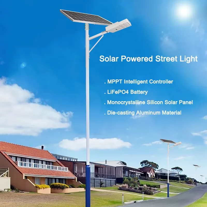 BY All in two solar street light detail