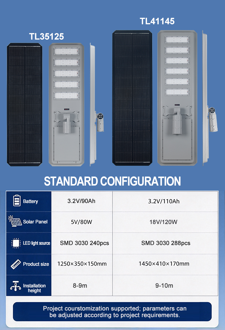 TL All in one solar street light detail