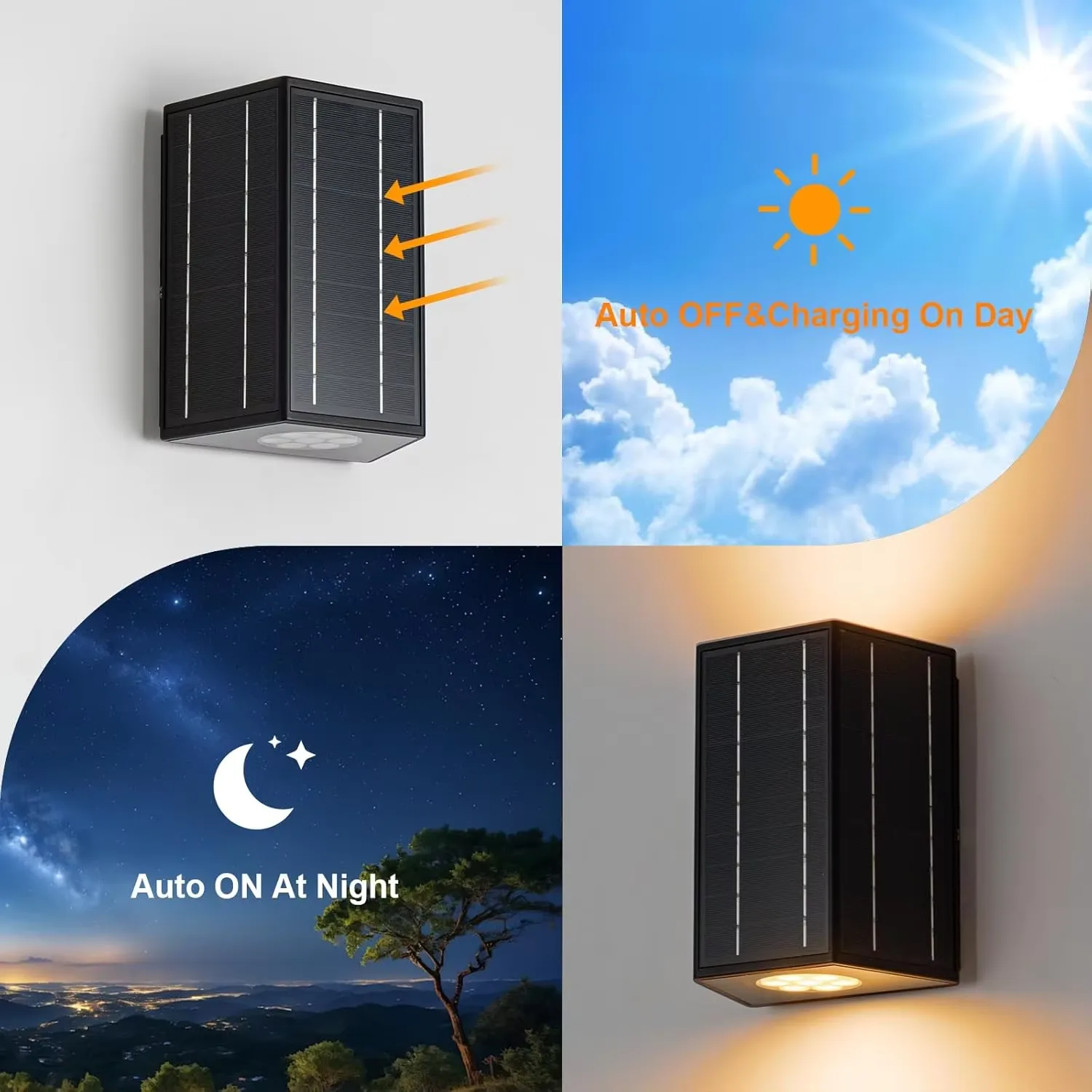TX-07 Solar wall light detail